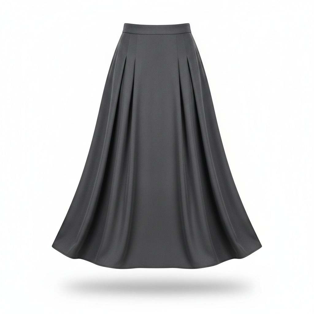 Elegant A-Line Midi Skirt