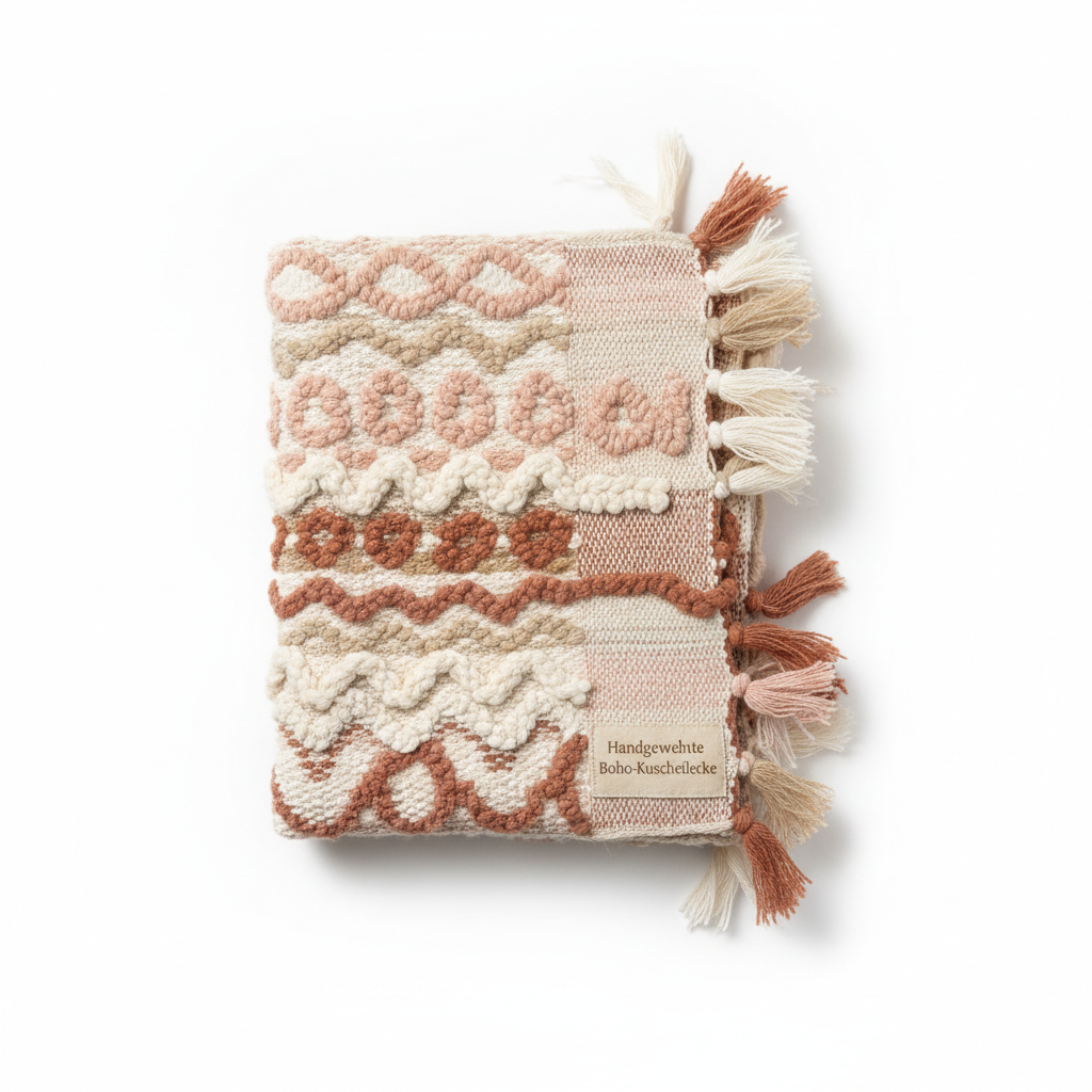 Handwoven Boho Throw Blanket