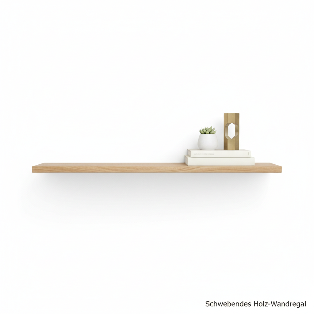 Floating Wooden Wall Shelf
