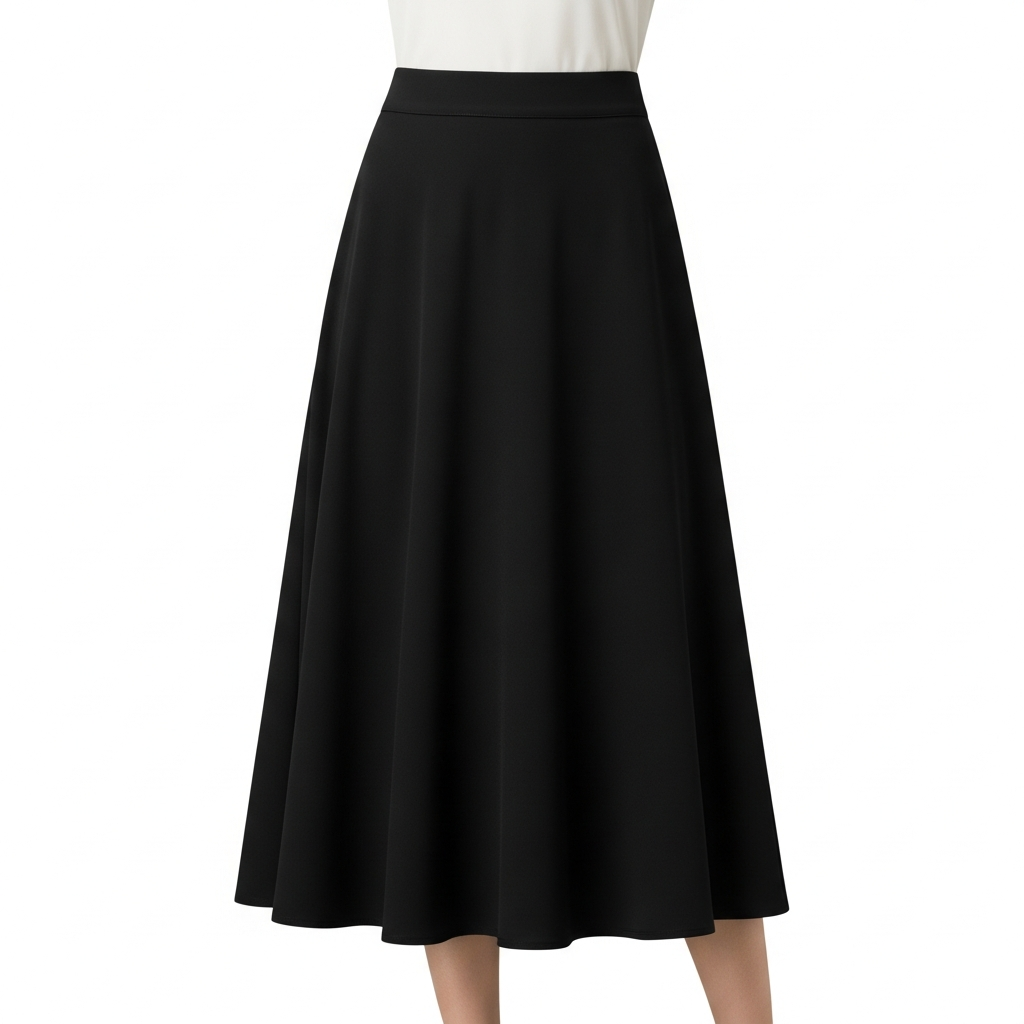 A-Line Midi Skirt