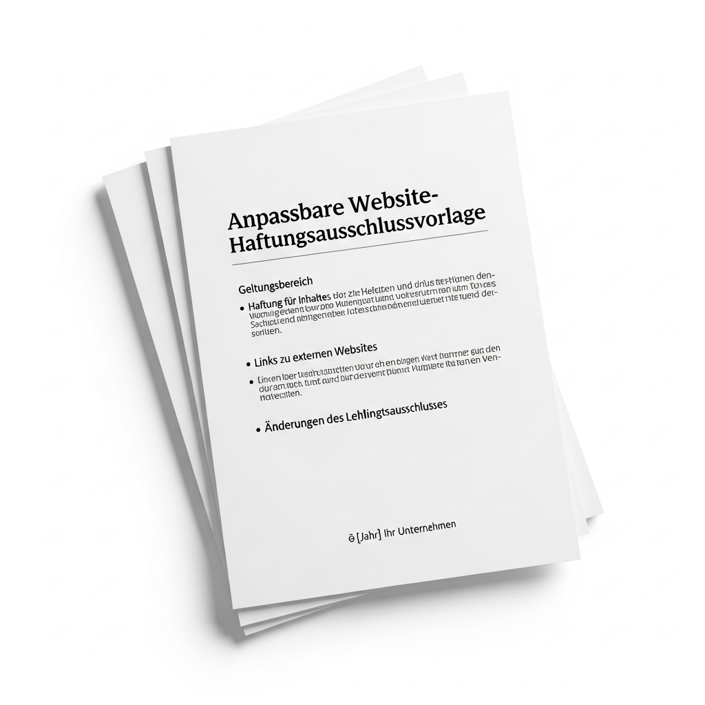 Customizable Website Disclaimer Template