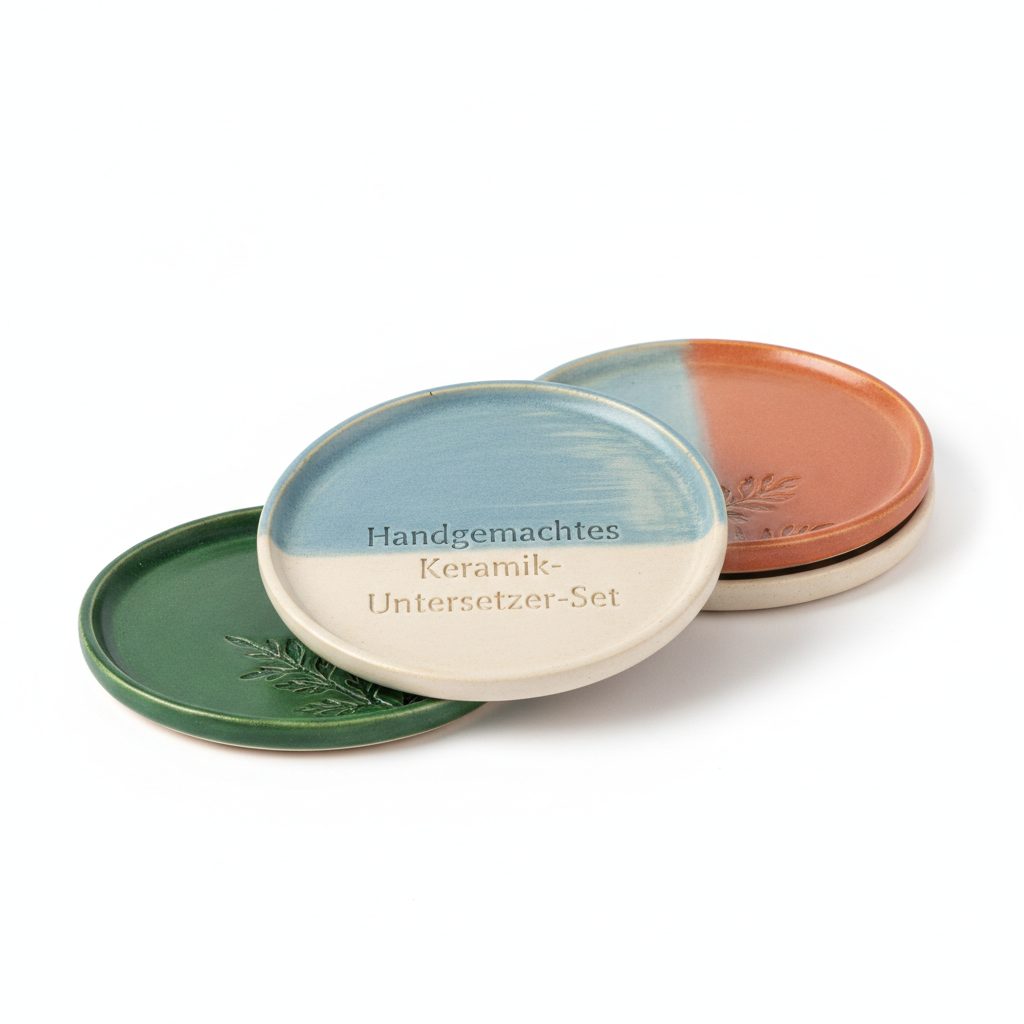 Artisanal Ceramic Coaster Set